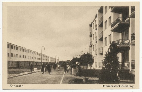 Vorschaubild Dammerstock-Siedlung (Postkarte Eigentum Kurt Wilhelm-Kästner)
